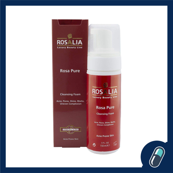 فوم پاک کننده صورت مناسب پوست چرب و جوشدار مدل Rosa Pure