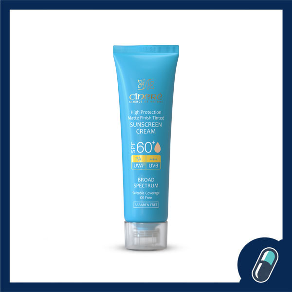 کرم ضد آفتاب رنگی +SPF60 بدون چربی سینره بژ روشن