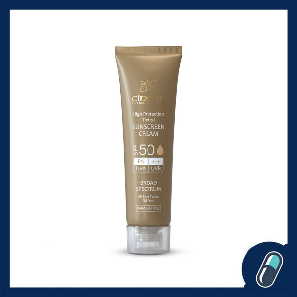 کرم ضد آفتاب رنگی SPF50 بدون چربی سینره بژ روشن