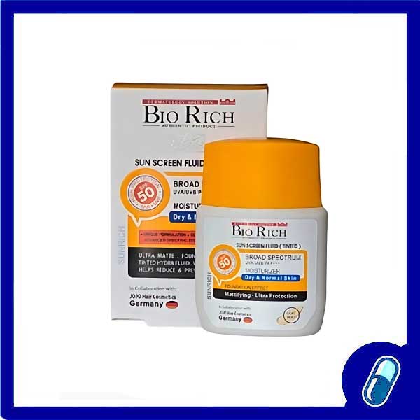 فلوئید ضد آفتاب پوست خشک بایوریچ بژ طبیعی